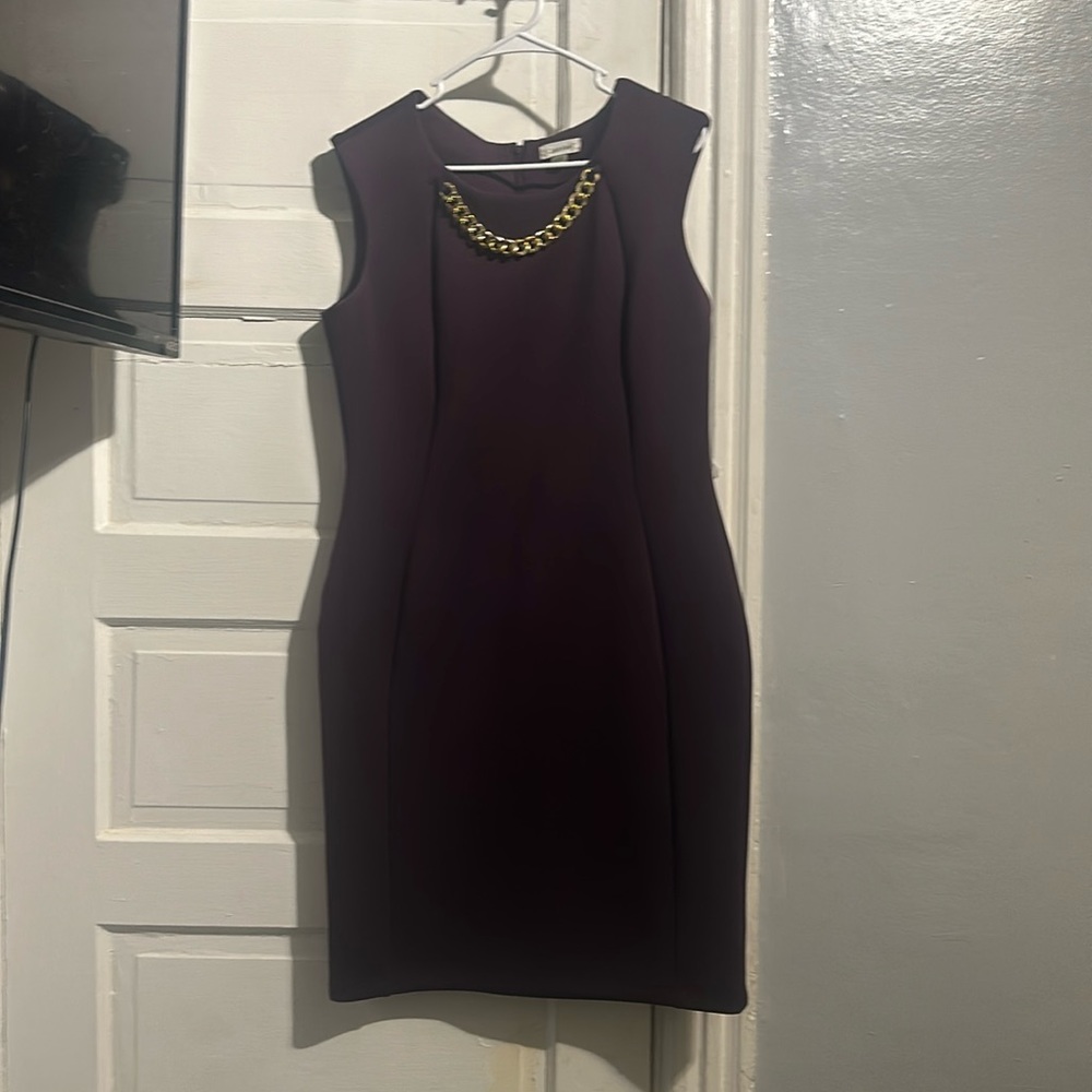 Wine Calvin Klein dress